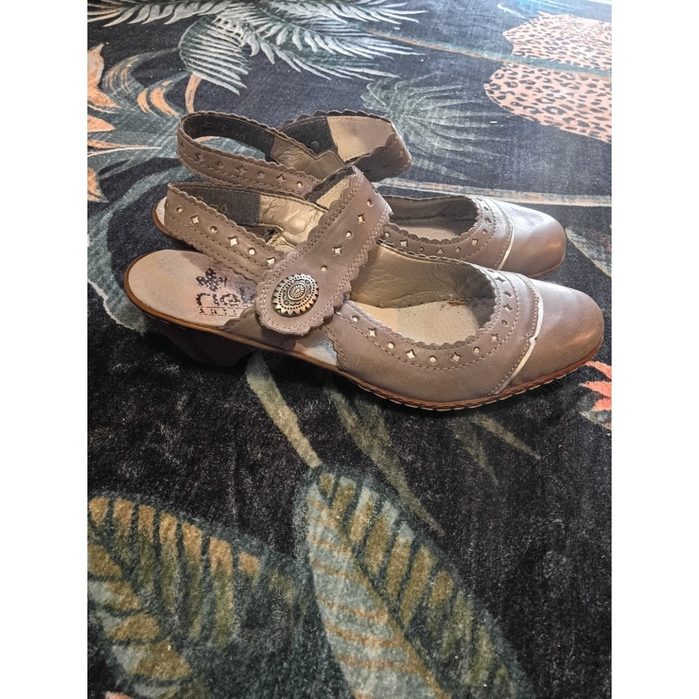 RIEKER Tan Leather Mary Jane  Women's Size 8 (39) Shoe Mary Jane